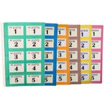M&M PRIME Raffle 14.5 cm x 9.5 cm, Orange, Blue, Yellow, Pink, Green, Brown