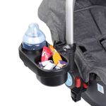 Double Cup Holder & Snack Tray for Pushchair, 360° Rotatable, Easy Install