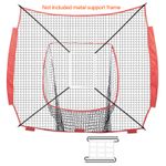 7x7 ft Baseball Training Net for Hitting and Pitching Practice with Strike Zone