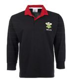 Men's Wales Rugby Shirt Full Sleeve Collar T-shirts - Wales Jersey Size S to 5XL