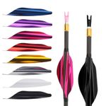 50PCS Archery Spiral Feather 1.8'' Plastic Spin Vanes Arrows DIY Bow Shooting