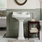 Hudson Reed 500mm Traditional Wash Basin & Pedestal 1 Tap Hole Bathroom Sink
