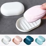 1pc Soap Box Dish Container Travel Soap Holder with Lid Sealed Soap Box