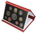 1999 ROYAL MINT UNITED KINGDOM PROOF COIN COLLECTION - RED LEATHER WITH COA