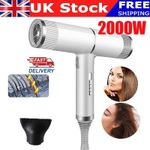 2000W Professional Hair Dryer Fast Drying Ionic Hairdryer with Diffuser Hairdrye