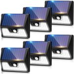 vighep Solar Lights Outdoor Garden, 6 Pack Security 6 Pack, Cool White