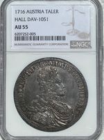 1716 Austria Taler NGC AU 55 HALL DAV-1051 -FREE SHIPPING-