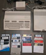 Commodore 128 With 1541 Disk Drive Cables, Accessories, Floppy Disks - Tested