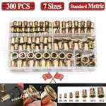 300PC Rivet Nuts Kit Carbon Steel Rivet Nut Insert Nutsert Assortment Kit M3-M12