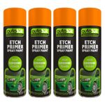 Autotek Etch Primer Multi-Purpose Aerosol Spray Paint 500ml x4