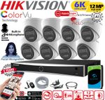 HIKVISION 12MP ColorVu Night Vision CCTV Camera System Audio Mic 8-CH POE IP NVR