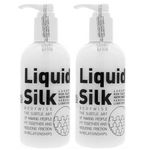 Liquid Silk Lubricant Waterbased Condom Friendly 2 Large Bottles (2 x 500ml)