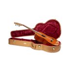 Crossrock Universal Wood Case for 4/4 Classical Guitar-Metal Feet-Luxury Gold