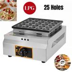 LPG Gas Nonstick Poffertjes Mini Dutch Pancake Maker Grill Baker Machine 25PCS