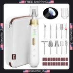 Electric Nail Drill Kit Rechargeable Cordless with 10 Accessories