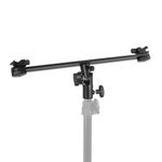 Dual Universal HotShoe Speedlite Crossbar with Umbrella Slot METAL MADE Strong
