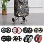 6x Shopping Trolley EVA Replacement and Spare Wheels New Wheels for Wheels UK 2