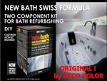 NEW BATH SWISS FORMULA 2K ENAMEL KIT PAINT BATH REPAIR REFURBISHING RESURFACING