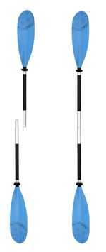 PAIR of 2-Part Aluminium Kayak Paddles 230cm
