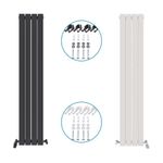 Double Vertical Radiator Designer Flat Panel Columns Heating White Anthracite