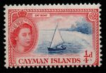 CAYMAN ISLANDS SG148 1953 ¼d DEEP BRIGHT BLUE & ROSE-RED MNH