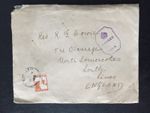 PALESTINE 1944 5m ON COVER CENSOR KK/6 TO LOUTH GB