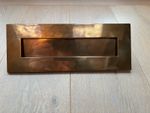 Stunning late Georgian / early Victorian solid brass front door letter box
