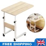 Height Adjustable Mobile Over Bed Table Hospital Overbed Aid Desk Laptop Tray UK