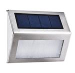  LED Solar Powered Wall Lights Waterproof Outdoor Garden Fence Step Stair Light