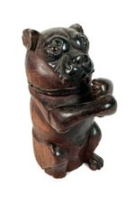 Black Forest Antique smoking bulldog tobacco jar