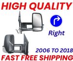 Mercedes Sprinter Van 2006-2019 Manual Long Arm Wing Mirror Black Drivers Side