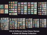 239 United States Stamps Which Are All Different - Great US Old Stamp Collection