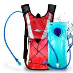 Hydration Backpack Vest with 2L Water Bladder In Red And Grey