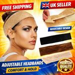 Velvet Wig Grip Extra Hold Non Slip Headband Head Band Adjustable Comfy Scarf