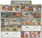 Greetings Booklet Stamps 1989 - 1997. Unmounted mint strips.