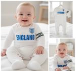 Baby England Sleepsuit George White Red 100% Cotton Romper 0-3 3-6 6-9 Mths NEW