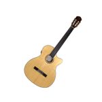 Haze C551BCEQSMFL Solid Top Fretless Arched Back Classical Guitar - Matte