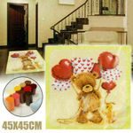 Large Latch Hook Rug Carpet Kit for Making Bear Balloon Pattern Cushion DIY