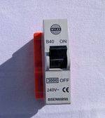WYLEX 40 A Push/Plug-In B40 40 Amp MCB Inc. Base Orange Tested 
