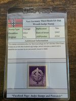 Nazi Germany Third Reich WWII SA Oak Wreath Badge Stampp1942