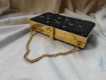 VINTAGE VANITY HANDBAG with DECORATED DRAGONFLY DETAILED EXTERIOR