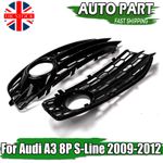 HONEYCOMB Front Fog Light Grill Grille Cover For Audi A3 8P 09-12 S-Line