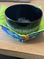 Handmade Reversible 100% Cotton Bowl Cosy Carrot Design Microwave Safe