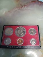 Vintage 1974 United States Mint Proof Set 6 Coins In Display Case