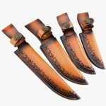 1 X Leather Belt Straight Knife Sheath Pouch Cover for Fixed Blade Portable