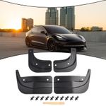 For Tesla Model 3 2024 Mud Flaps Sleek and Discreet Design 4PCS TPE Flaps