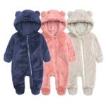 Newborn Baby Boy Girl Kids Bear Hooded Romper Jumpsuit Bodysuit Clothes Outfits