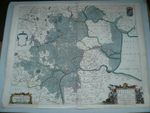 The Fenns, anno 1660, Blaeu W&J., old colours Coppermap, ORIGINAL IN OLD COLOURS