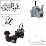 Highly Universal Tow Bar Tilting Extension for bike racks carriers - 250 mm