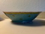 Antique Porcelain Tongzhi Turquoise Qing Dynasty Famille Rose Bowl 8"